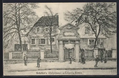 Künstler-AK Leipzig, Schillers Wohnhaus
