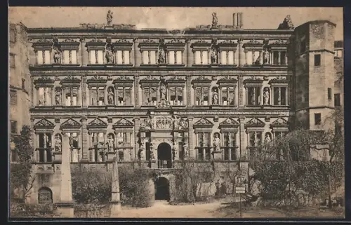 AK Heidelberg, Schloss, Otto-Heinrichsbau