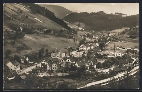 AK Alpirsbach-Rötenbach im Schwarzwald, Ortsansicht aus der Vogelschau