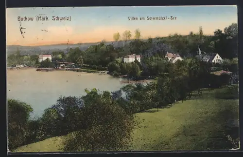 AK Buckow /Märk. Schweiz, Villen am Schermützelsee