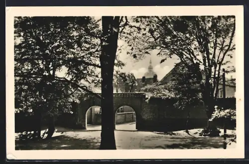 AK Wittstock /Potsdam, Alte Stadtmauer, Blick vom Wall