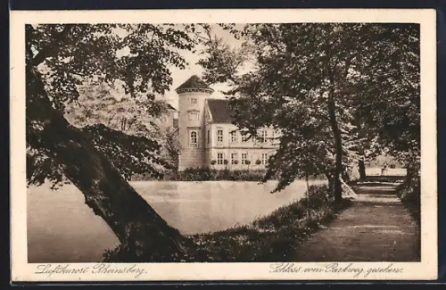 AK Rheinsberg, Schloss vom Parkweg gesehen
