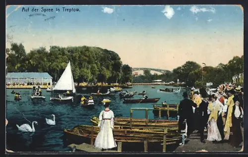 AK Treptow, Partie an der Spree