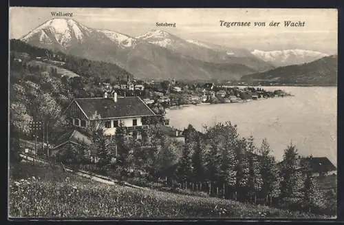AK Tegernsee, Blick von der Wacht