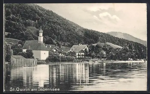 AK St. Quirin am Tegernsee, Blick auf den Ort