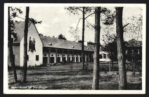AK Zeesen, Schulungslager der DRP, Wohnräume im Nordflügel, Aussenansicht