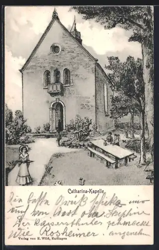AK Sasbach, Partie an der Cathariana-Kapelle
