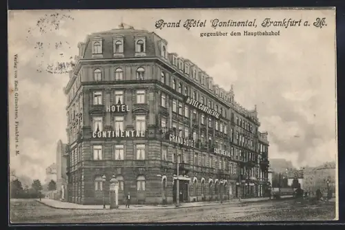 AK Frankfurt a. M., Partie am Grand Hotel Continental