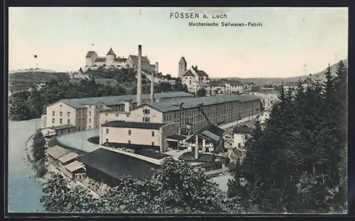 AK Füssen a. Lech, Mechanische Seilwaren-Fabrik