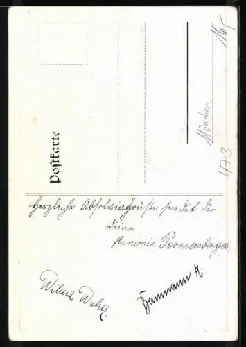 Künstler-AK München, Absolvia 1932, Colleg Servitin Monachium, Studentenwappen