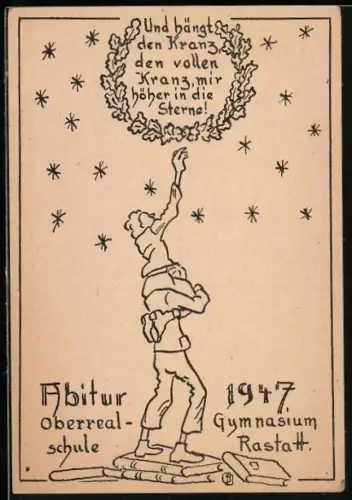 AK Rastatt, Absolvia Abitur Oberrealschule-Gymnasium Rastatt 1947