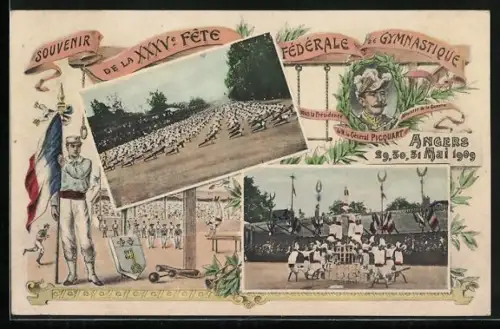 AK Angers, Fête Fédéraöede Gymnastique 1909