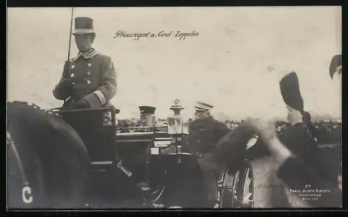 AK Prinzregent Luitpold und Graf Zeppelin in einer Kutsche