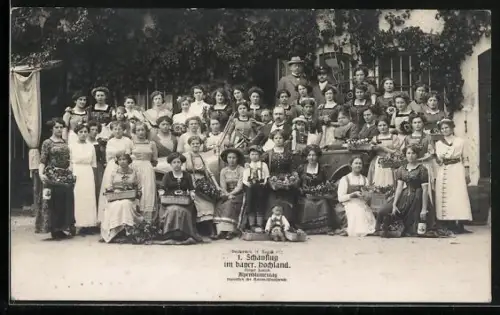 AK Holzkirchen / Obb., 1. Schauflug im bayr. Hochland, Alpenblumentag 1912