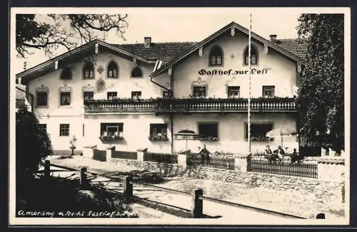 AK Amerang /Rechl, Gasthof zur Post mit Gästen auf der Terrasse