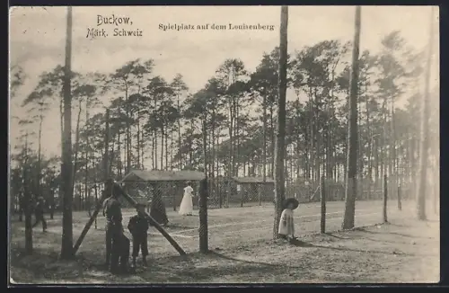 AK Buckow /Märk. Schweiz, Tennis Spielplatz auf dem Louisenberg