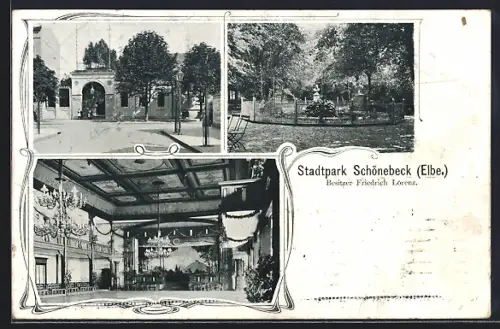 AK Schönebeck-Elbe, Gasthaus zum Stadtpark
