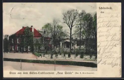 AK Schönebeck / St. Magnus, Restaurant Garten-Etablissement Neue Weide