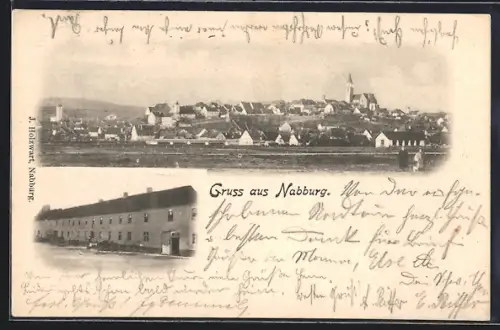AK Nabburg, Ortsansicht und Strassenpartie