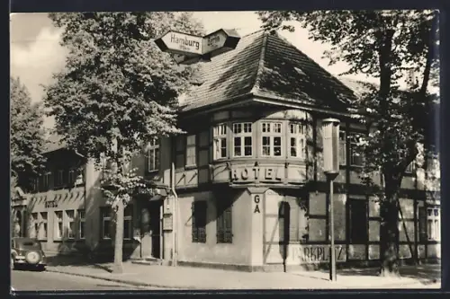AK Ludwigslust / M., HO-Gaststätte Mecklenburger Hof