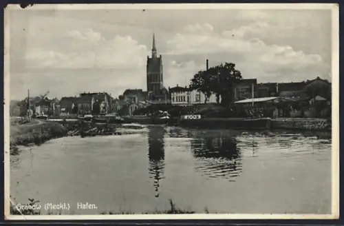 AK Grabow / M., Am Hafen