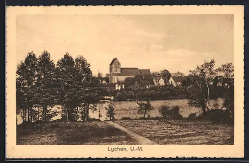 AK Lychen /U.-M., Blick auf den Ort