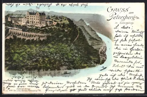 AK Bonn, Etablissement auf dem Petersberg im Siebengebirge