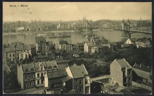 AK Bonn, Ortsansicht von Beuel aus