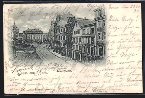 AK Bonn, Partie am Marktplatz