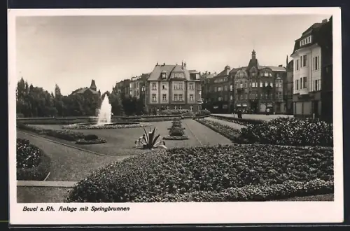 AK Beuel a.Rh., Anlage mit Springbrunnen