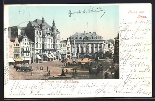 AK Bonn, Markt und Rathaus