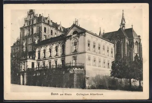 AK Bonn am Rhein, Collegium Albertinum mit Strassenpartie