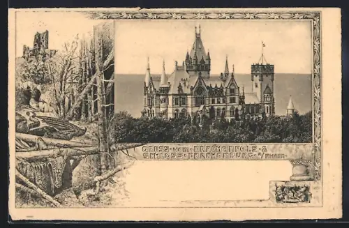 AK Drachenfels, Blick auf das Schloss