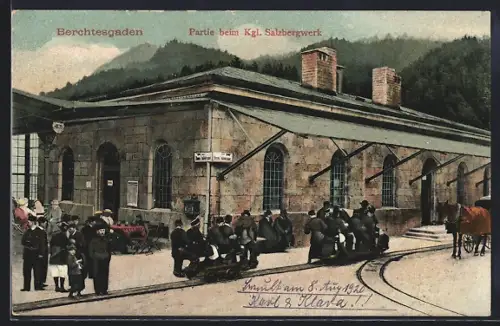 AK Berchtesgaden, Partie beim Kgl. Salzbergwerk