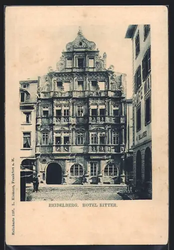 AK Heidelberg, Hotel Ritter, Aussenansicht