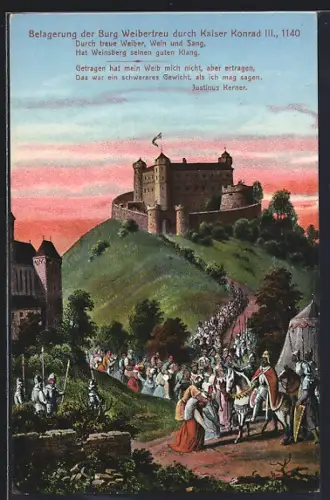 AK Weinsberg, Belagerung der Burg Weibertreu durch Kaiser Konrad III