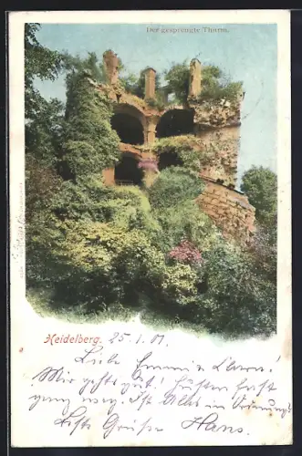AK Heidelberg / Neckar, Der gesprengte Thurm
