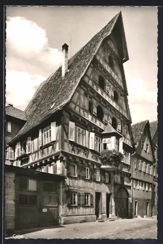 AK Calw, Altes Fachwerkhaus von 1692