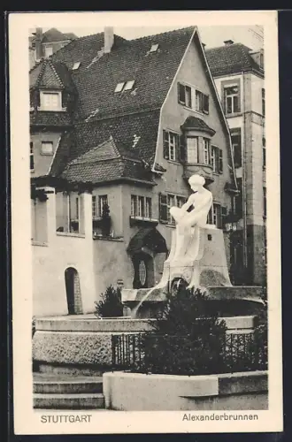AK Stuttgart, Der Alexanderbrunnen