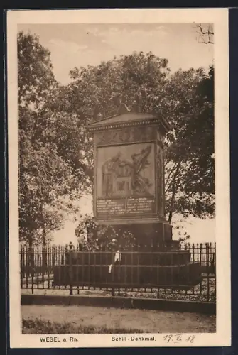 AK Wesel / Rhein, Schill-Denkmal