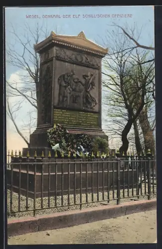 AK Wesel / Rhein, Denkmal der 11 Schillschen Offiziere