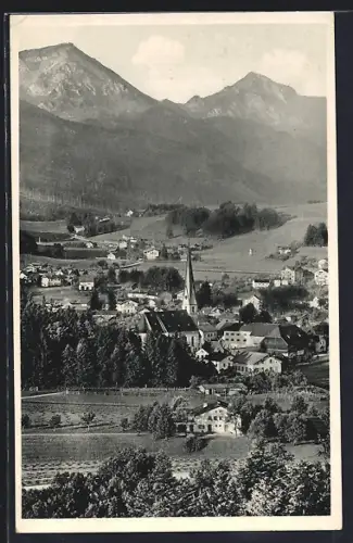 AK Siegsdorf /Obb., Ortsansicht mit Hochfelln