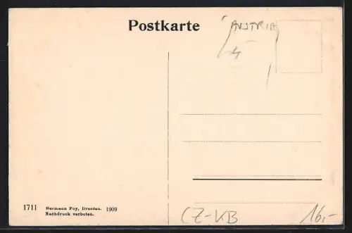 AK Karlsbad, Alte Wiese, Café Elefant