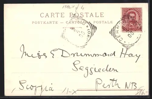 Lithographie Bellagio, Grand Hotel Bellagio, Una via di Bellagio