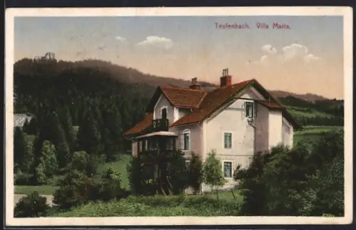 AK Teufenbach, Hotel Villa Maria