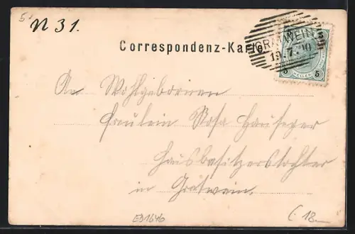 AK St. Oswald bei Gratwein, Johann Weidenbachers Gasthaus, A. Hausegger`s Gemischtwarenhandlung