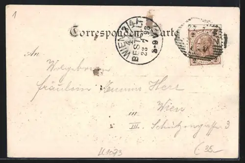 Lithographie Tragöss, Ortsansicht, Der grüne See