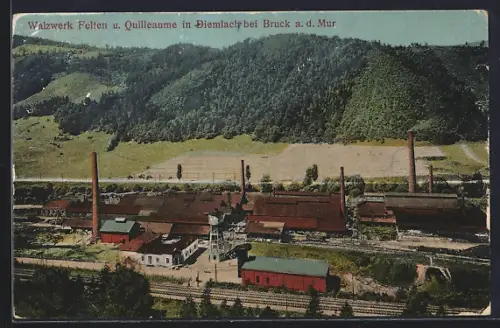 AK Diemlach bei Bruck, Walzwerk Felten u. Quilleaume