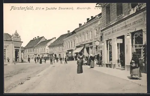 AK Fürstenfeld, Hauptstrasse mit Geschäften