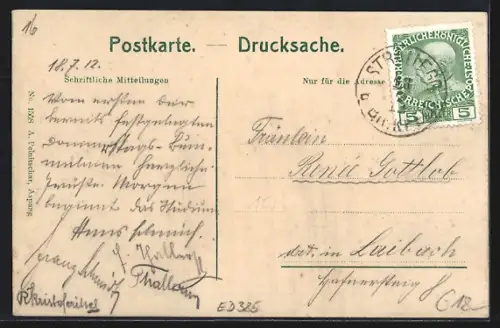 AK Stralleg /Steiermarkt, Blick zur Kirche